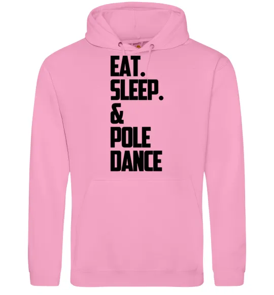 Женская толстовка (худи) Eat sleep pole dance Розовый фото