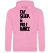 Женская толстовка (худи) Eat sleep pole dance Розовый Женская толстовка (худи) Eat sleep pole dance Розовый фото