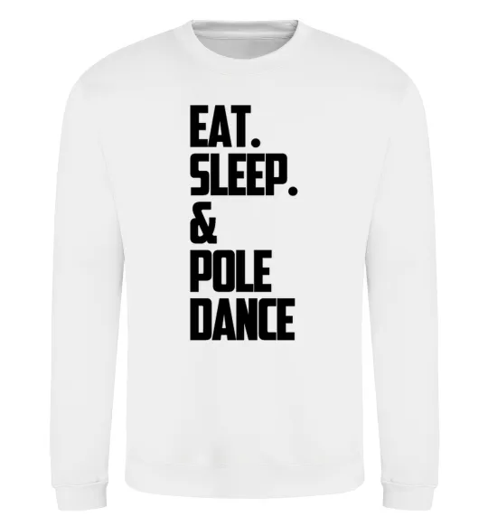 Свитшот Eat sleep pole dance Белый фото