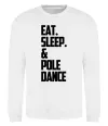 Свитшот Eat sleep pole dance Белый Свитшот Eat sleep pole dance Белый фото