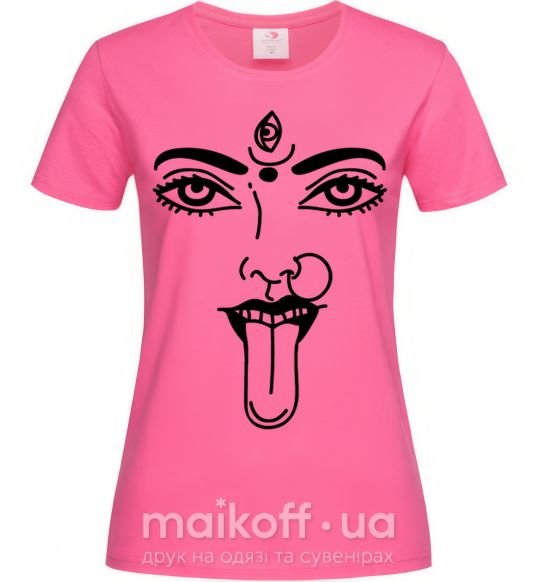 Жіноча футболка Yoga fun Яскраво-рожевий фото