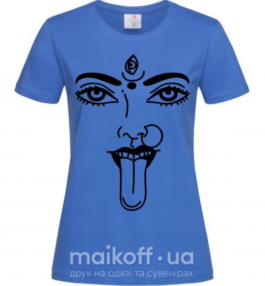 Женская футболка Yoga fun Ярко-синий фото