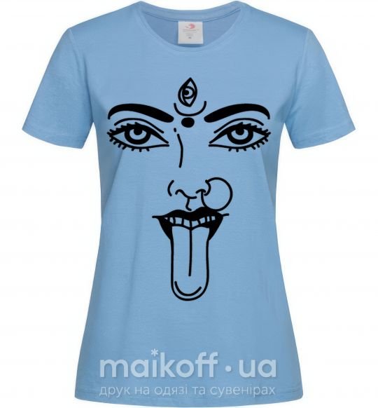 Жіноча футболка Yoga fun Блакитний фото