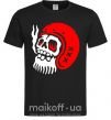 Мужская футболка Smoke skull Черный фото