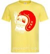 Мужская футболка Smoke skull Лимонный фото