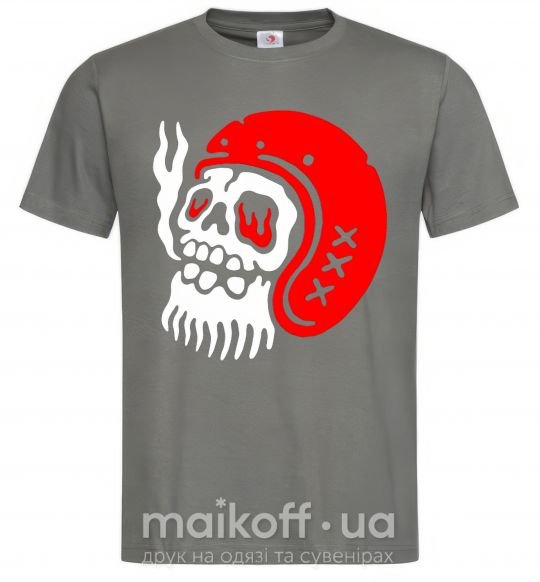 Чоловіча футболка Smoke skull Графіт фото