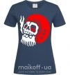 Женская футболка Smoke skull Темно-синий фото