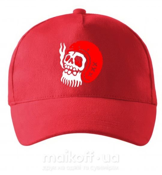 Кепка Smoke skull Красный фото