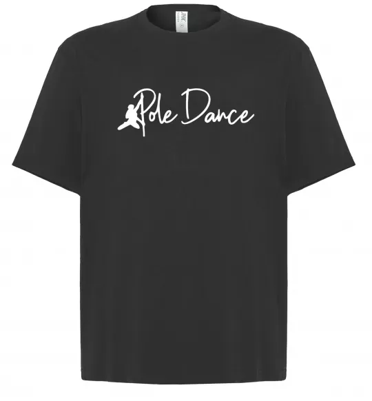 Футболка Оверсайз Pole dance text girl Чорний фото