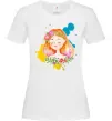 Жіноча футболка Ukrainian girl splash Білий фото