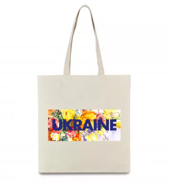 Еко-сумка Ukraine frame Бежевий фото