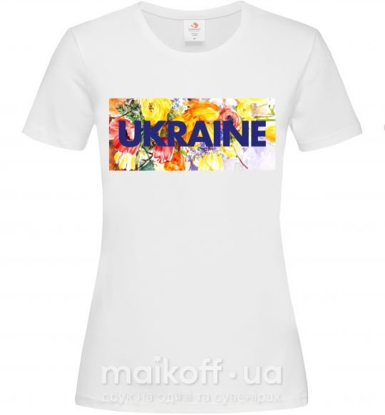 Женская футболка Ukraine frame Белый фото