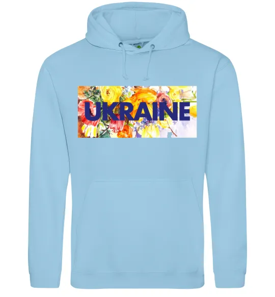 Мужская толстовка (худи) Ukraine frame Голубой фото
