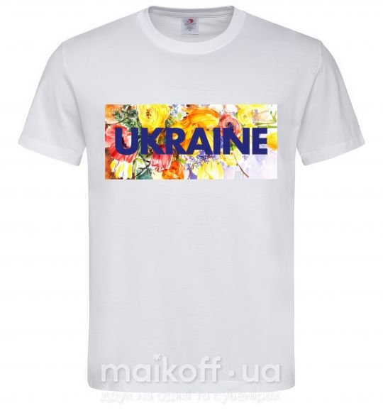 Мужская футболка Ukraine frame Белый фото