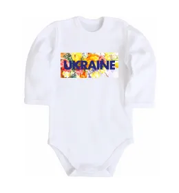 Детский боди Ukraine frame Белый фото