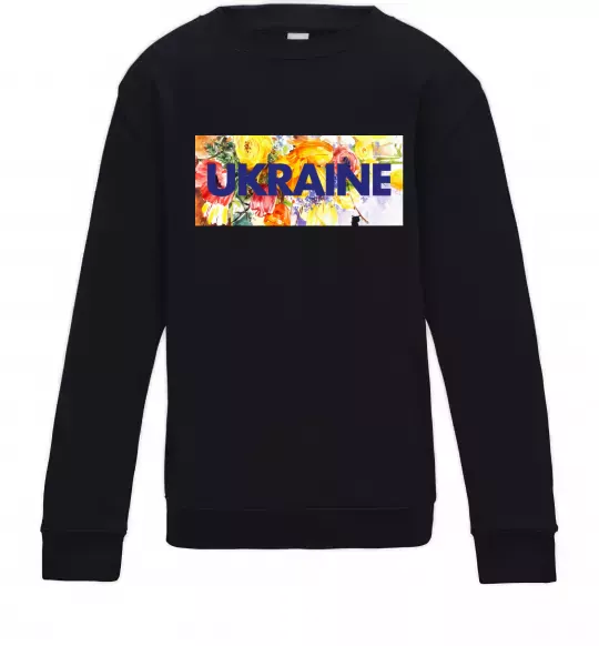 Детский Свитшот Ukraine frame Черный фото