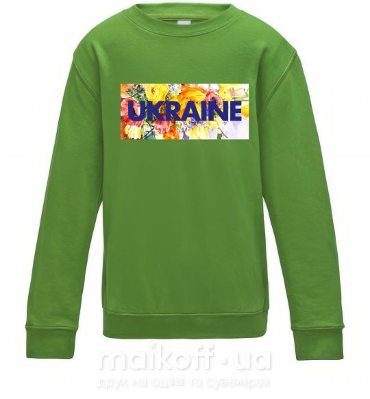 Детский Свитшот Ukraine frame Лаймовый фото