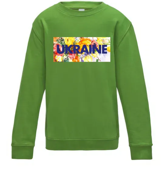 Детский Свитшот Ukraine frame Лаймовый фото