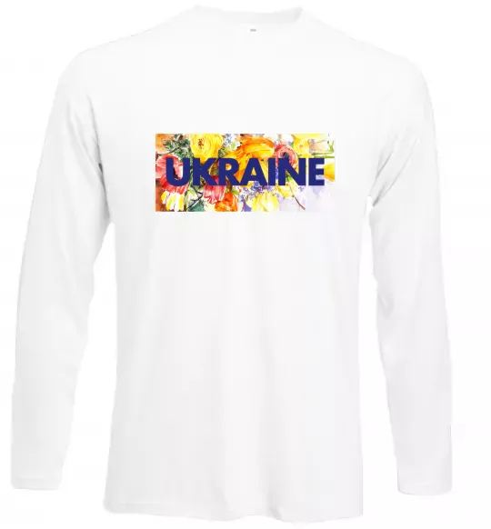 Лонгслив Ukraine frame Белый фото
