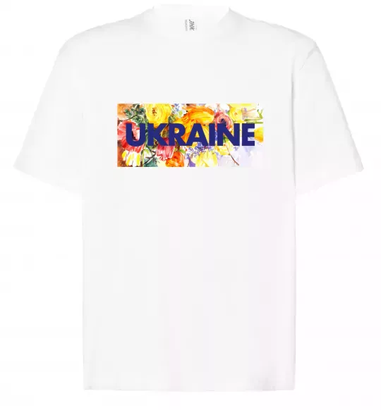 Футболка Оверсайз Ukraine frame Білий фото