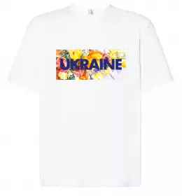 Футболка Оверсайз Ukraine frame Белый фото