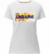 Женская премиум футболка Ukraine frame Белый фото