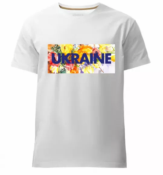 Чоловіча преміум футболка Ukraine frame Білий фото