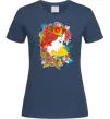 Женская футболка Українка петриківський розпис Темно-синий Женская футболка Українка петриківський розпис Темно-синий фото