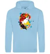 Чоловіча толстовка (худі) Українка петриківський розпис Блакитний фото