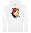 Жіноча толстовка (худі) Українка петриківський розпис Білий фото