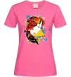 Женская футболка Українка петриківський розпис Ярко-розовый Женская футболка Українка петриківський розпис Ярко-розовый фото