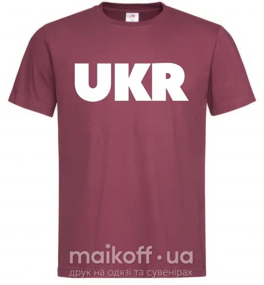 Мужская футболка UKR Бордовый фото