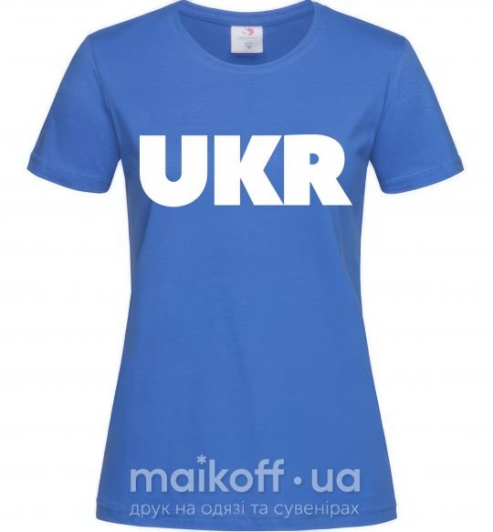 Женская футболка UKR Ярко-синий фото