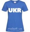 Жіноча футболка UKR Яскраво-синій фото
