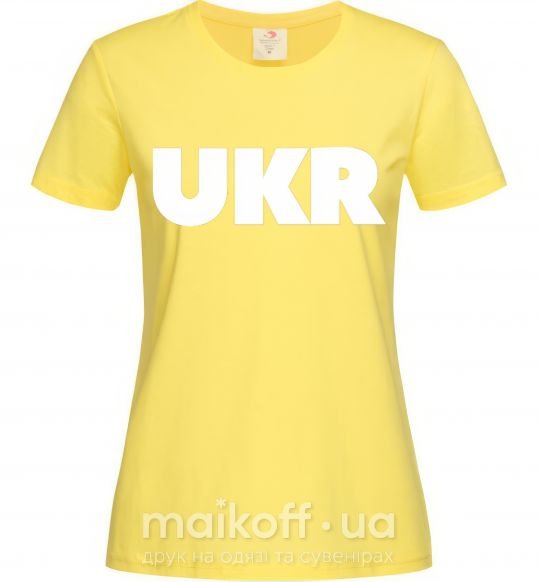 Жіноча футболка UKR Лимонний фото