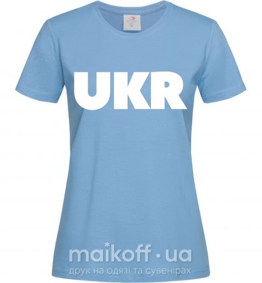 Жіноча футболка UKR Блакитний фото