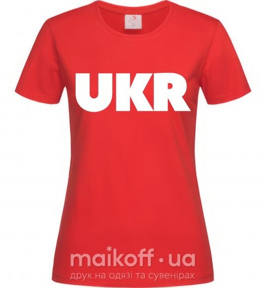 Жіноча футболка UKR Червоний фото