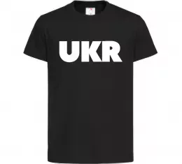 Детская футболка UKR Черный фото