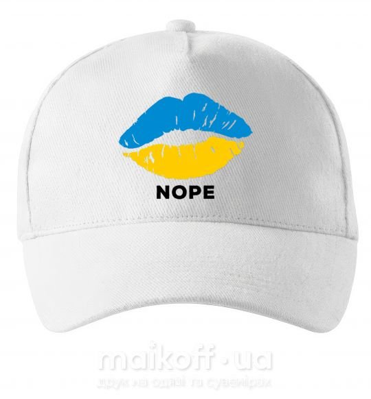 Кепка Ukrainian lips nope Білий фото