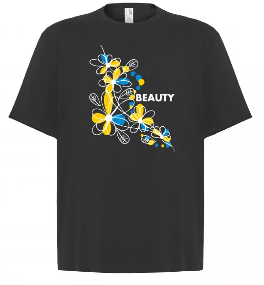 Футболка Оверсайз Ukrainian beauty Чорний фото