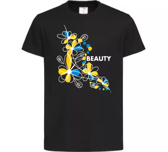 Детская футболка Ukrainian beauty Черный фото