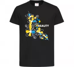 Детская футболка Ukrainian beauty Черный фото