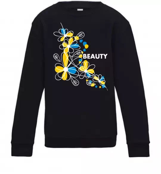 Дитячий світшот Ukrainian beauty Чорний фото