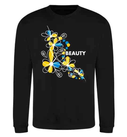 Свитшот Ukrainian beauty Черный фото