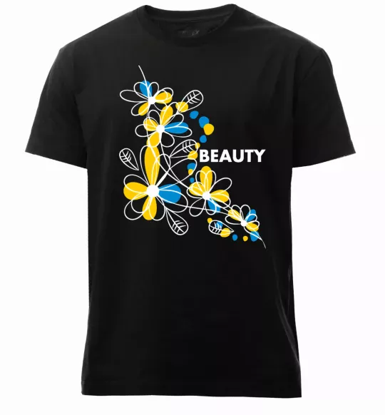 Мужская премиум футболка Ukrainian beauty Черный фото