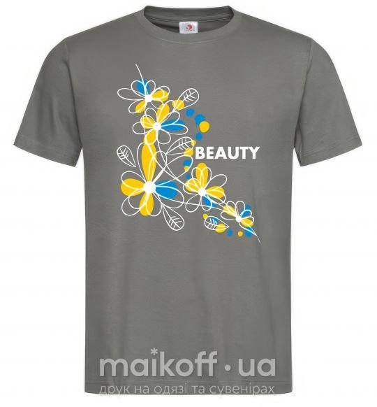 Чоловіча футболка Ukrainian beauty Графіт фото