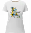 Жіноча преміум футболка Ukrainian beauty Білий фото