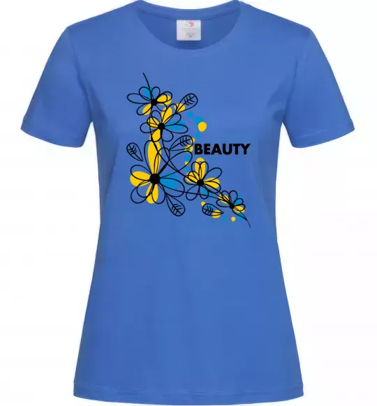 Женская футболка Ukrainian beauty Ярко-синий фото