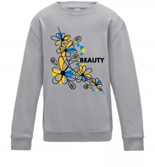 Дитячий світшот Ukrainian beauty Сірий меланж фото