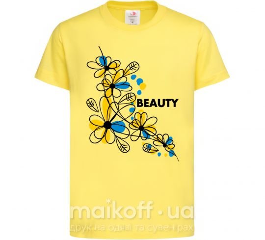 Дитяча футболка Ukrainian beauty Лимонний фото
